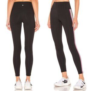 Spiritual Gangster High Waist 7/8 Metallic Sparkle Stripe Legging Rainbow Small